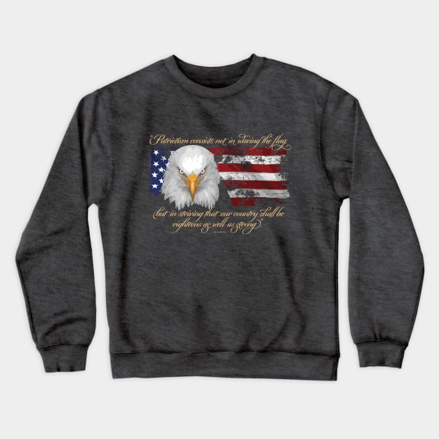 Righteous Patriotism Crewneck Sweatshirt by eBrushDesign